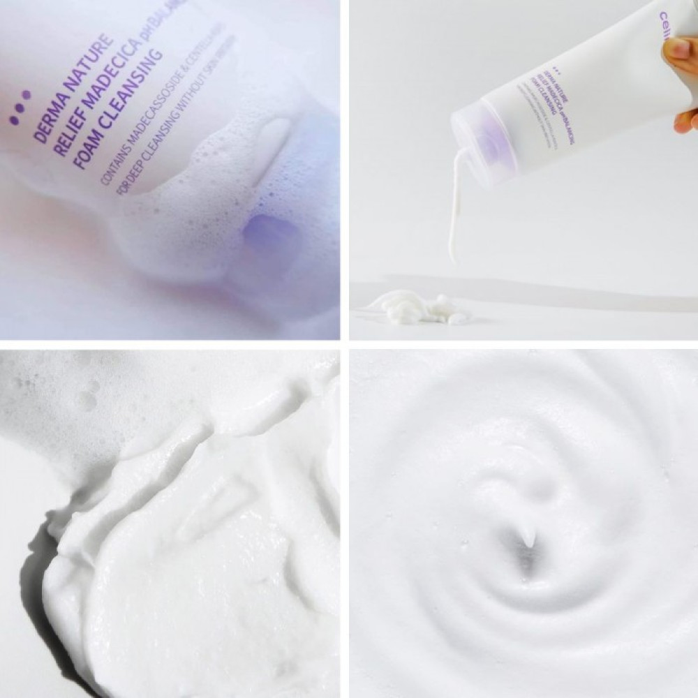 Ніжна пінка для обличчя - Celimax Relief Madecica Ph Balancing Foam Cleansing фото 3