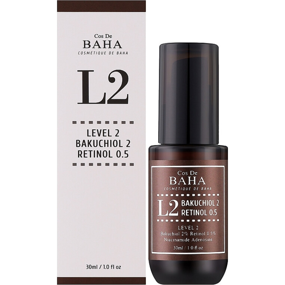 Антивікова сироватка - Cos De BAHA L2 Bakuchiol & Retinol Serum фото 2