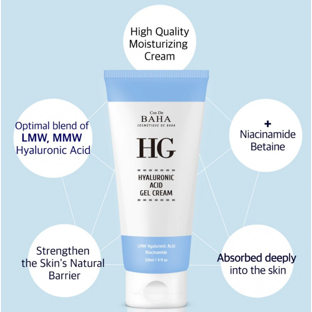 Крем-гель с гиалуроновой кислотой - Cos De Baha Hyaluronic Gel Cream фото 3