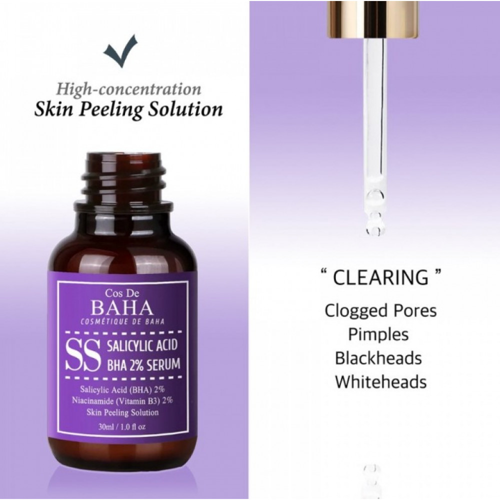 Сироватка для обличчя - Cos De Baha Salicylic Acid BHA 2% Serum SS  фото 3