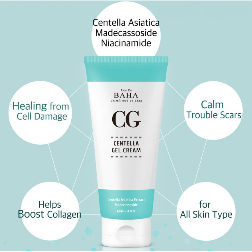 Успокаивающий крем - Cos De Baha Centella Gel Cream фото 3