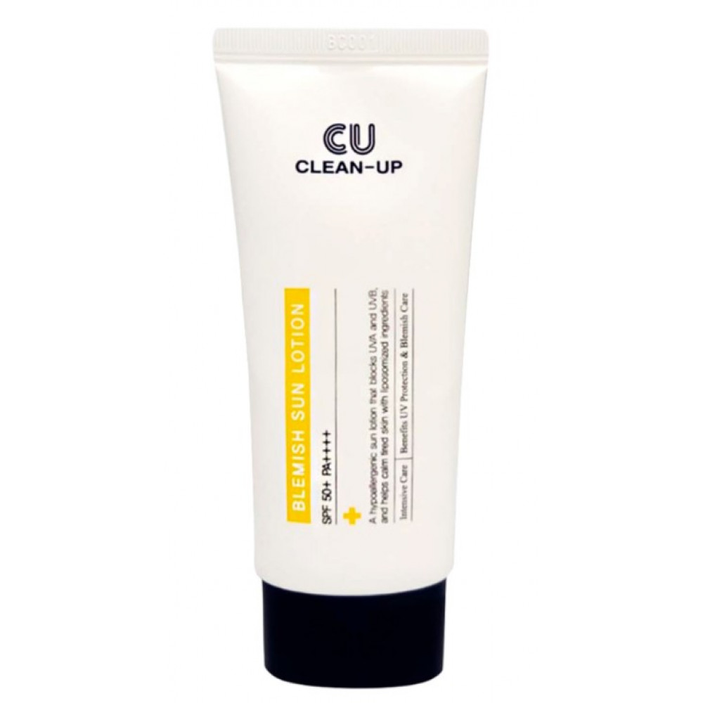 Лёгкий гипоаллергенный солнцезащитный лосьон - Cuskin Clean-UP Blemish Sun Lotion SPF50+ PA++++ фото