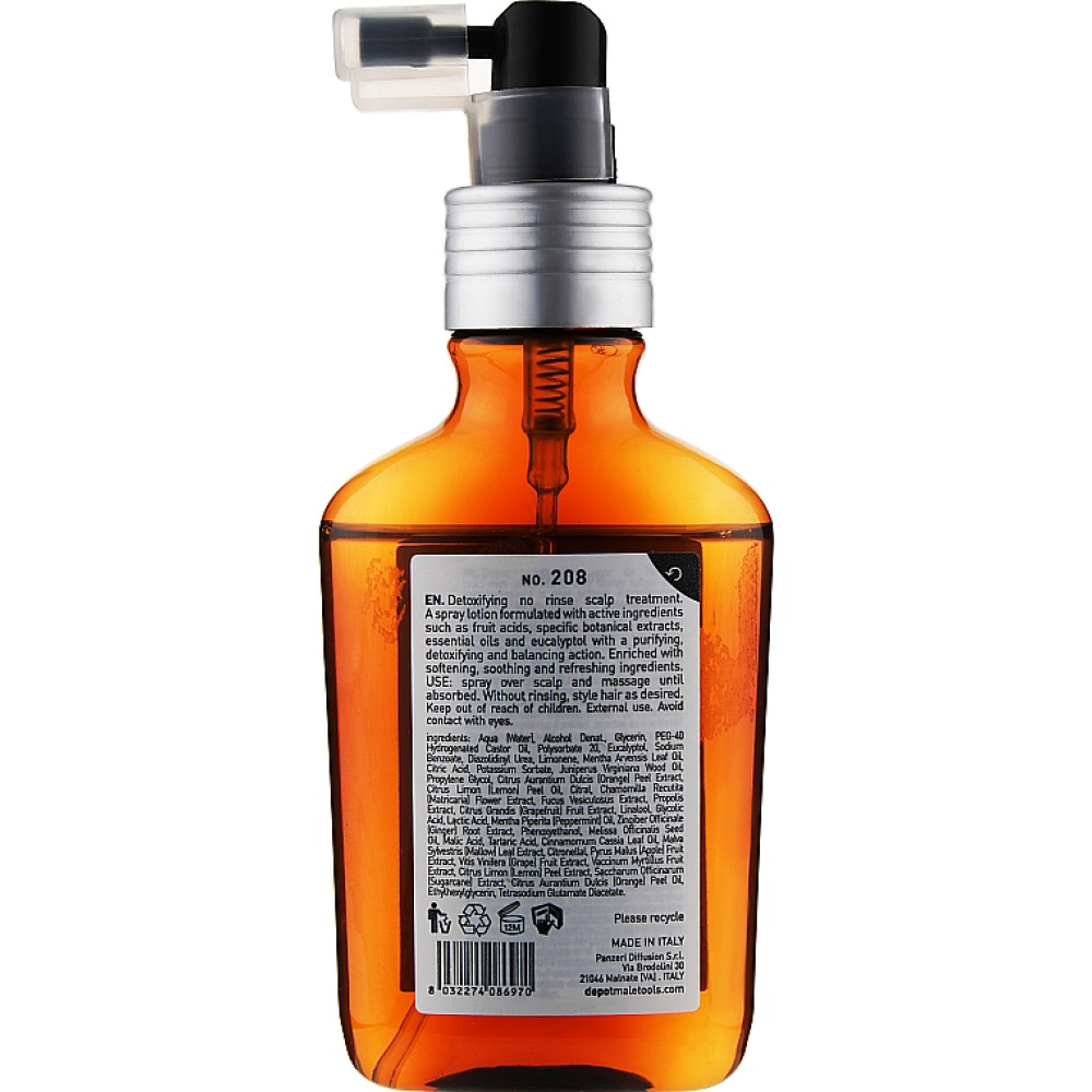 Спрей-лосьон для кожи головы - Depot 208 Detoxifying Spray Lotion фото 2