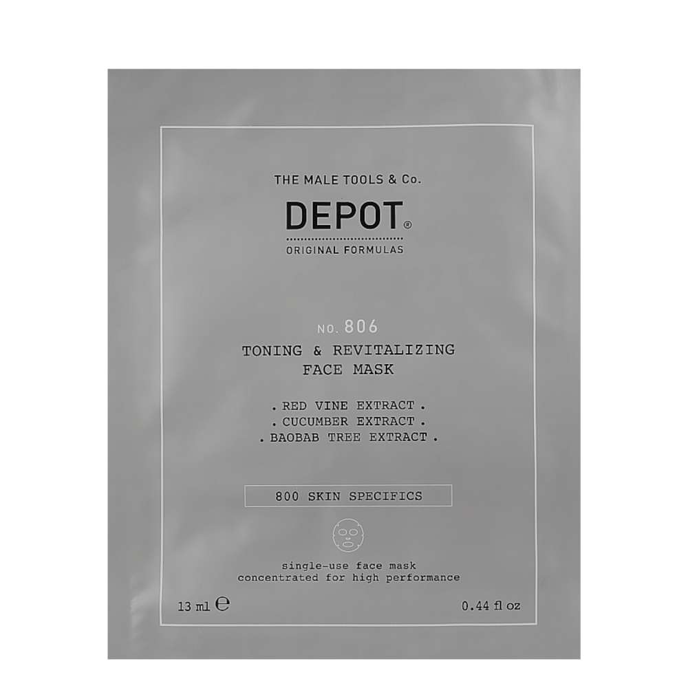 Маска тонизирующая для лица и шеи - Depot No 806 Toning & Revitalizing Face Mask фото 2