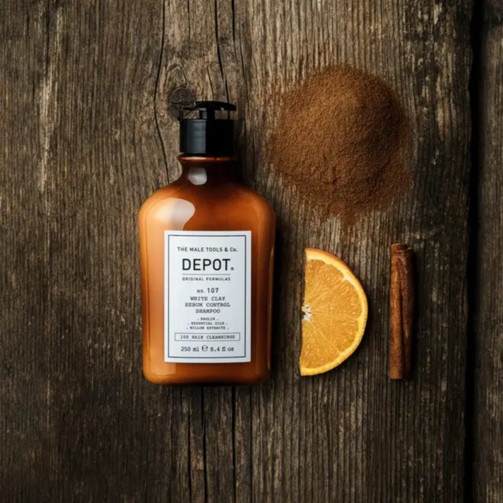 Нормализующий шампунь для волос - Depot 107 White Clay Sebum Control Shampoo фото 3
