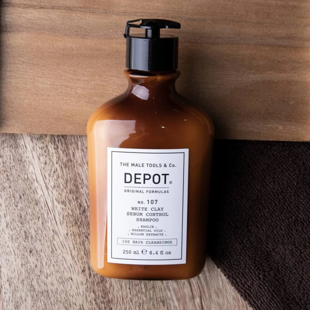 Нормализующий шампунь для волос - Depot 107 White Clay Sebum Control Shampoo фото 4