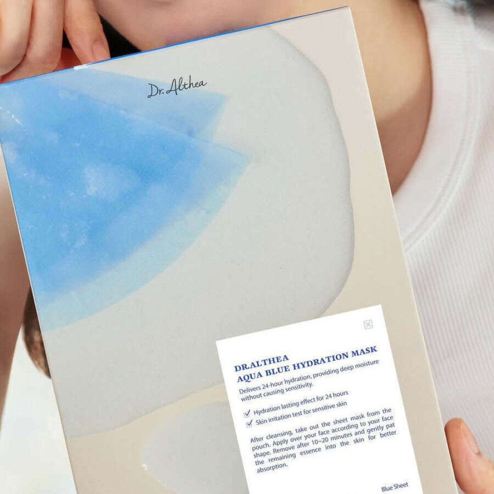 Тканевая маска для лица увлажняющая с азуленом - Dr. Althea Aqua Blue Hydration Mask фото 2