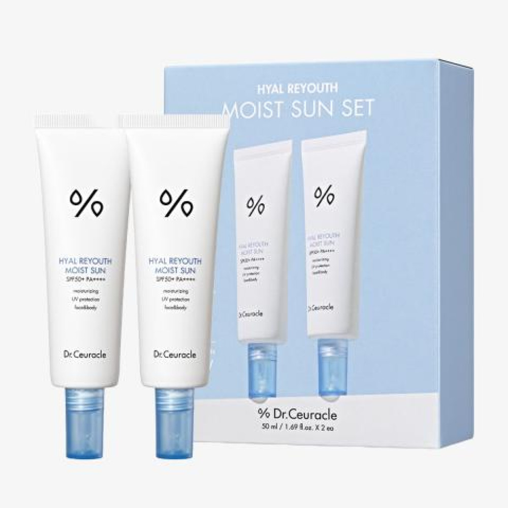 Набор увлажняющих солнцезащитных кремов SPF 50+/PA++++ - Dr.Ceuracle Hyal Reyouth Moist Sun Duo Set фото 2