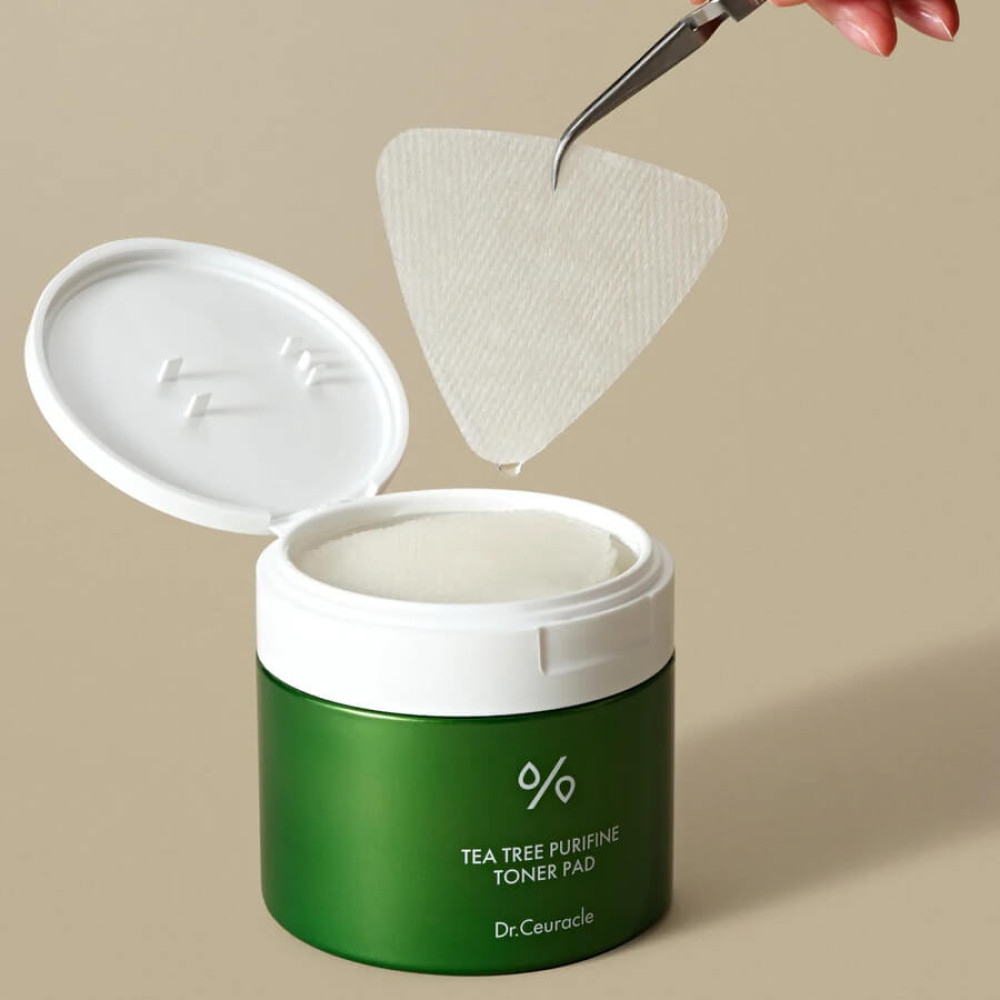 Тонизирующие педы с экстрактом чайного дерева - Dr.Ceuracle Tea Tree Purifine Toner Pad фото 4