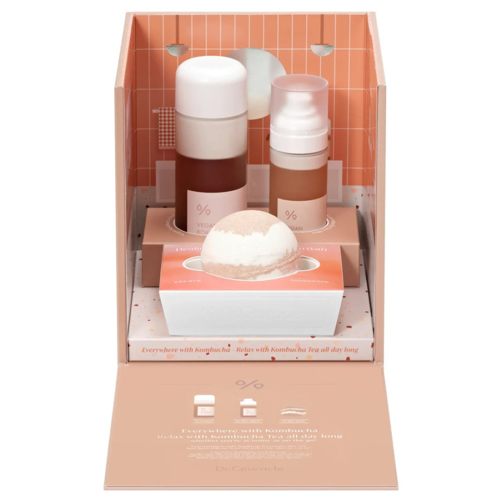 Веганський набір з екстрактом комбучі та чорного чаю - Dr.Ceuracle Vegan Kombucha Tea Relaxing Care Set фото 2