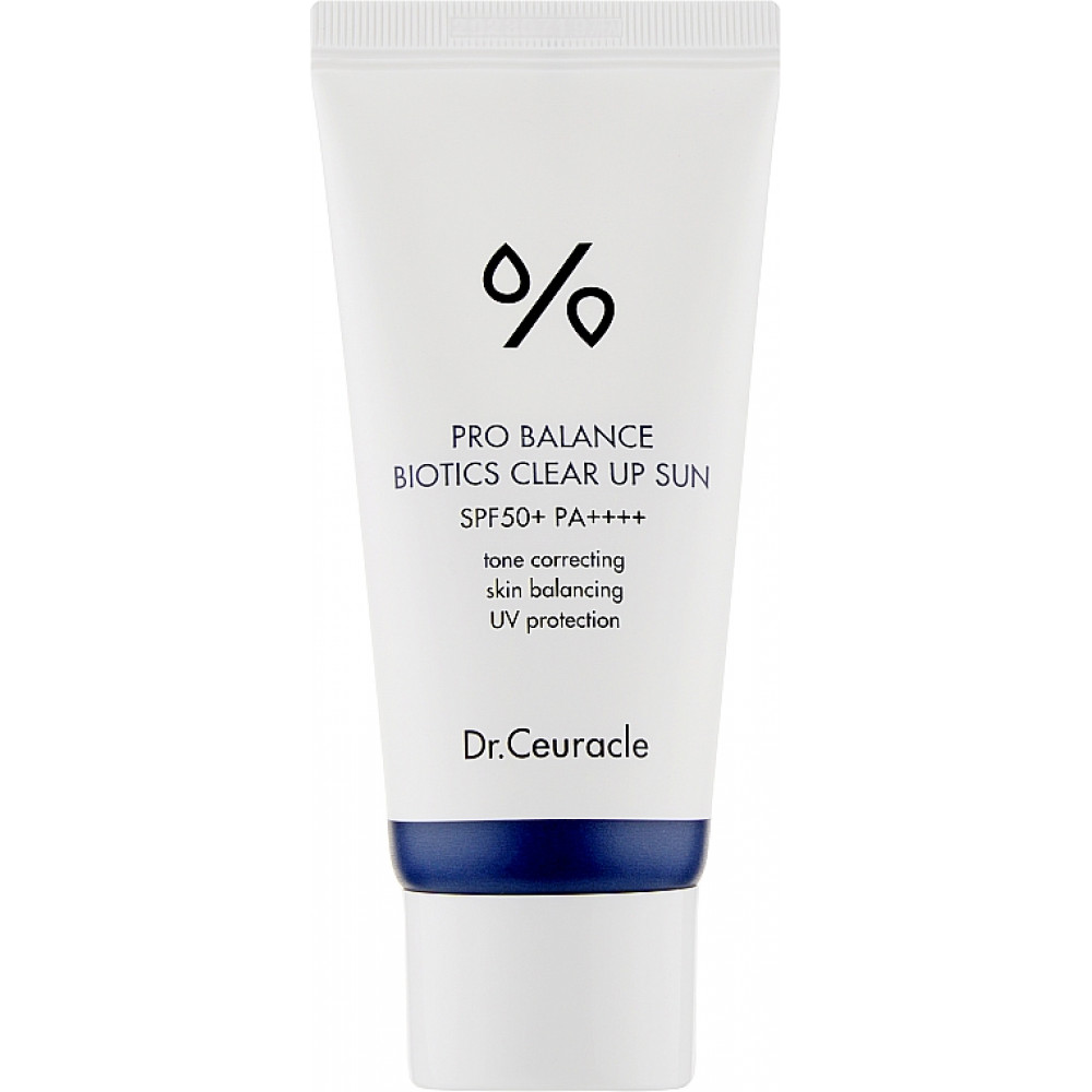 Сонцезахисний крем-емульсія з пробіотиками - Dr.Ceuracle Pro Balance Biotics Clear Up Sun SPF50+ фото 2
