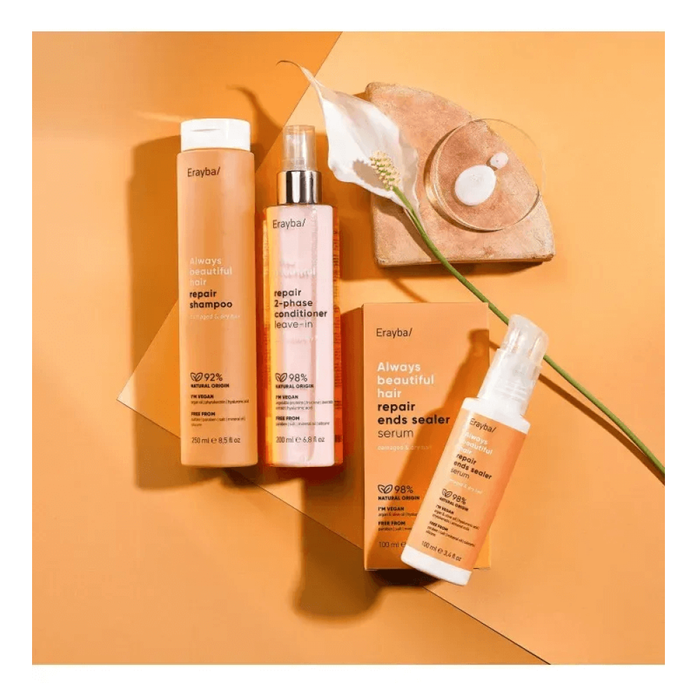 Незмивний двофазний кондиціонер для пошкодженого волосся - Erayba ABH Repair 2-phase Conditioner Leave-In фото 2