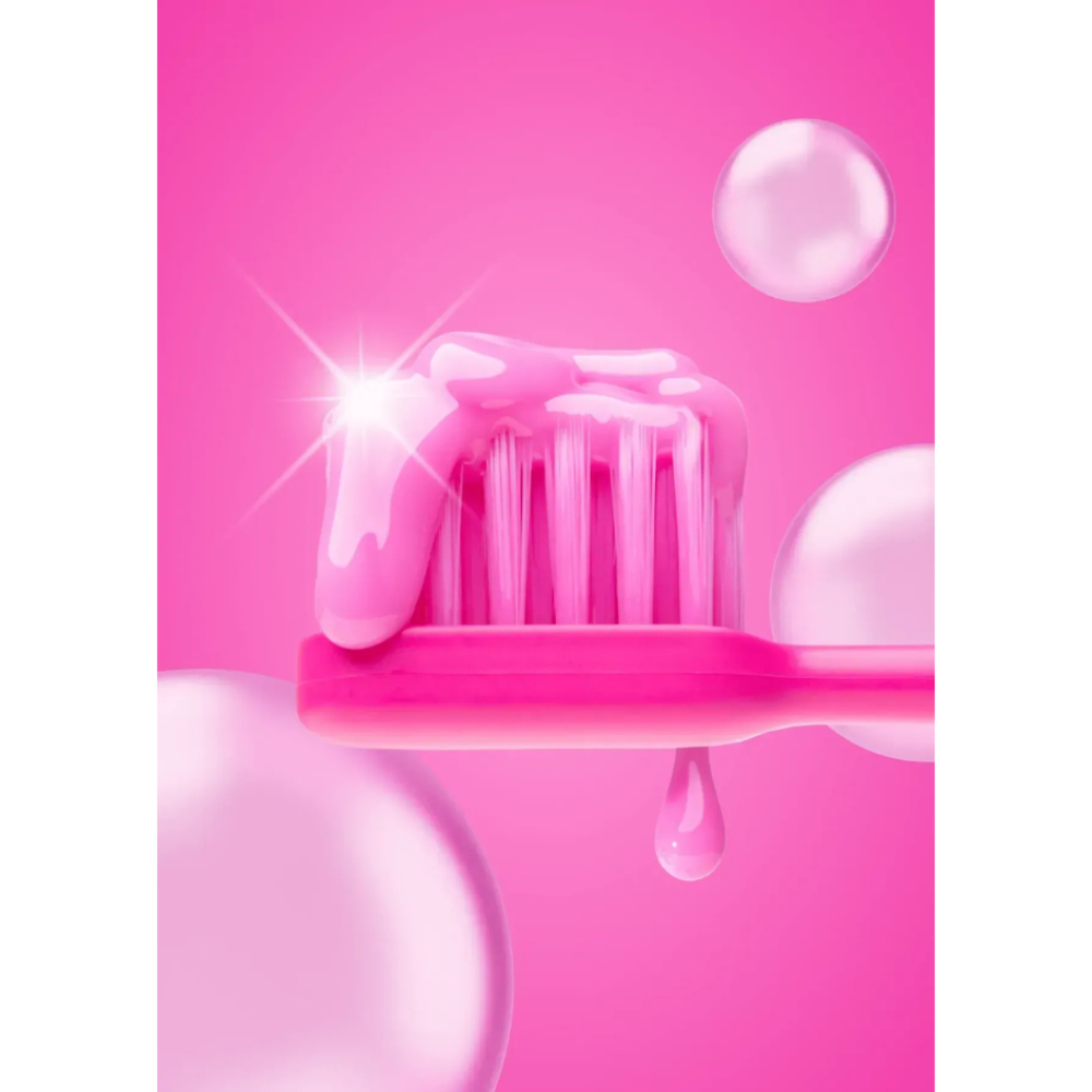 Зубная паста со вкусом жвачки - Hismile Barbie Pink Bubblegum Toothpaste фото 2