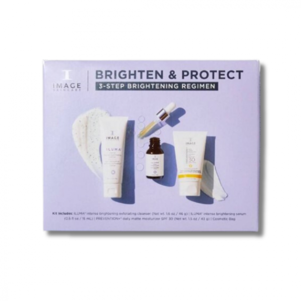 Набір для освітлення та захисту шкіри обличчя - Image Skincare Facial Set Brighten & Protect Kit 3-Step Brightening Regimen фото