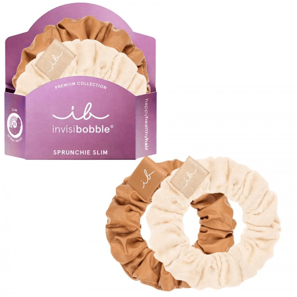 Резинка-браслет для волосся - Invisibobble SPRUNCHIE SLIM PREMIUM Crème De Caramel фото 2