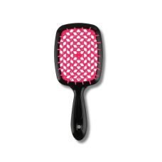 Маленькая расческа черная с малиновой серединкой - Janeke Small Superbrush 