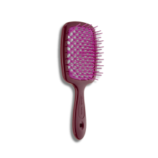 Маленькая расческа для волос бургунди c розовой серединкой - Janeke Small Superbrush 