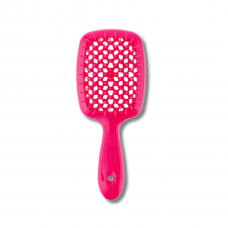 Маленькая расческа для волос флуоресцентная розовая - Janeke Small Superbrush 