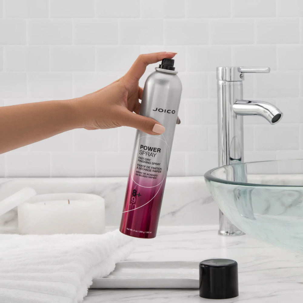 Лак экстра сильной фиксации - Joico Style and Finish Power Spray Fast-Dry Finishing Spray-Hold 8-10 фото 3