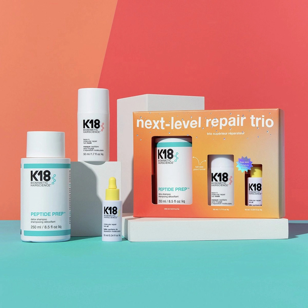 Набор "Идеальное трио для реконструкции поврежденных волос" - K18 Next Level Repair Trio фото 2