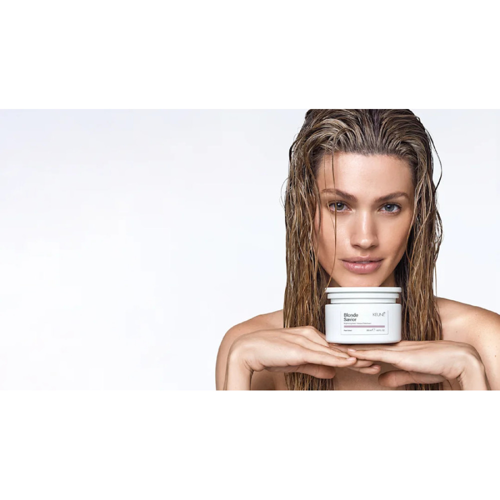 Маска для укрепления обесцвеченных волос - Keune Care Blonde Savior Brightening Mask фото 2