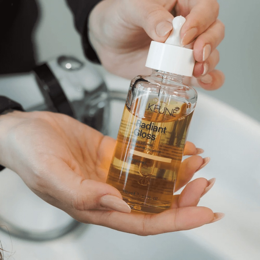 Несмываемая сыворотка с термозащитой для усиления блеска тусклых волос - Keune Care Radiant Gloss Illume Infusion фото 4