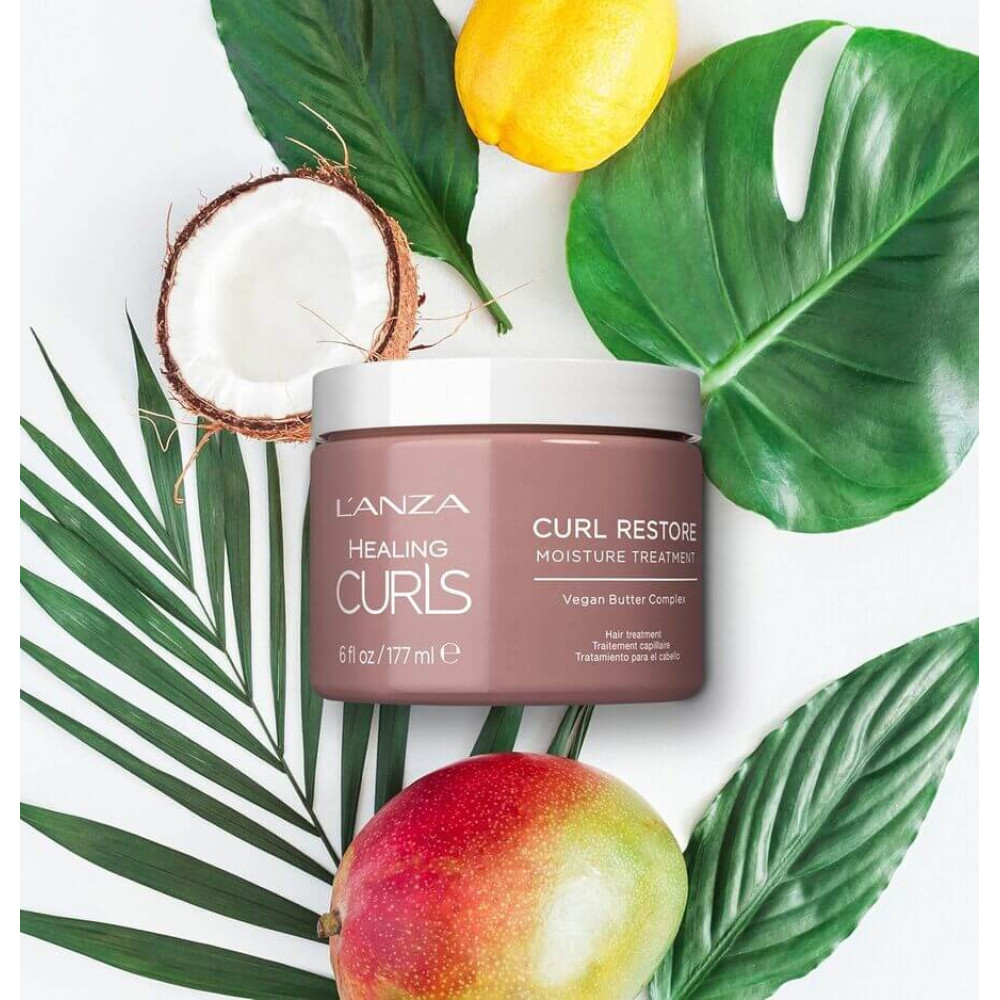 Восстанавливающая несмываемая маска для кудрявых волос - L'anza Healing Curls Curl Restore Moisture Treatment фото 2