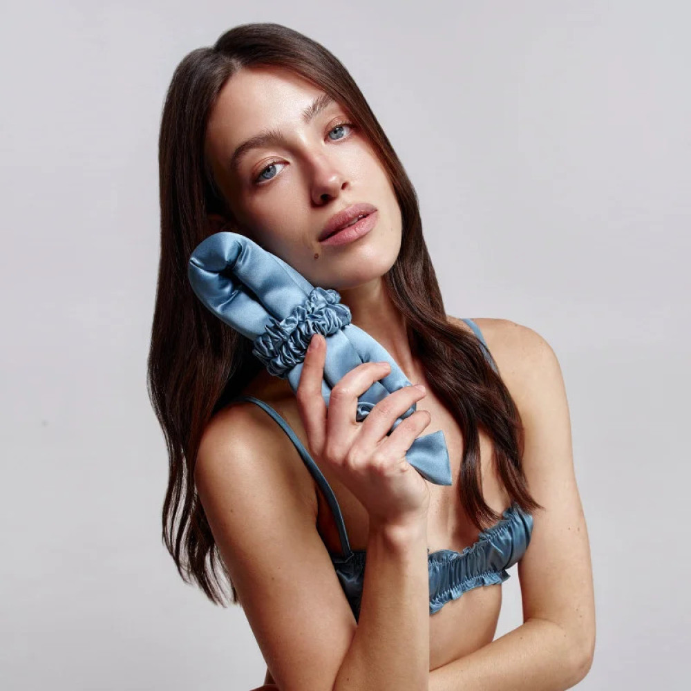Мягкие бигуди из 100% натурального шелка с лентами коричневые - MOLODO Silk Curlers Brown фото 3
