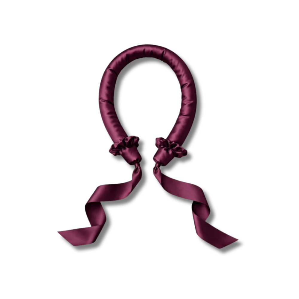 Мягкие бигуди из 100% натурального шелка с лентами сливовые - MOLODO Silk Curlers Plum фото