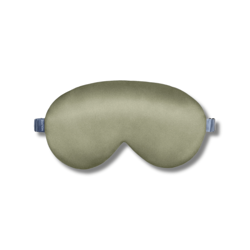 Шелковая маска для сна оливковая - MOLODO Silk Sleep Mask Forest Moss фото