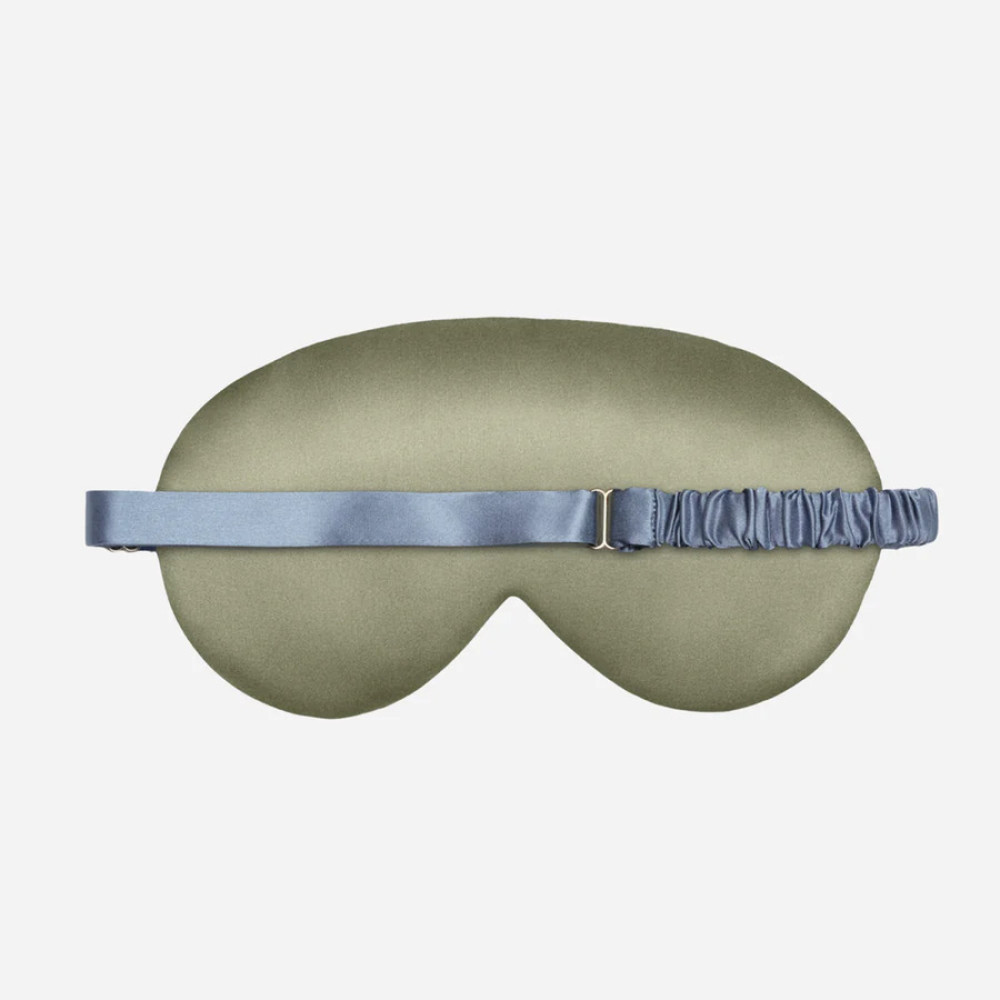Шелковая маска для сна оливковая - MOLODO Silk Sleep Mask Forest Moss фото 2