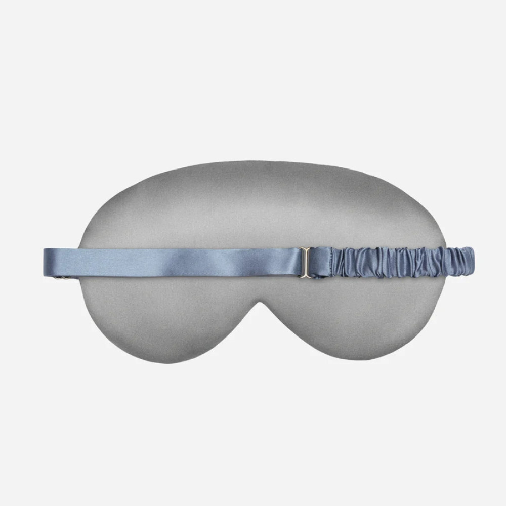Шелковая маска для сна серая - MOLODO Silk Sleep Mask Stone Grey фото 2