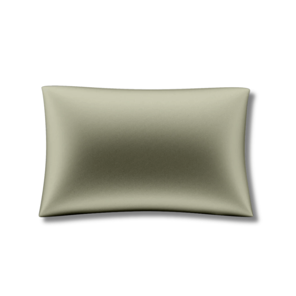 Шелковая наволочка оливковая - MOLODO Silk Pillowcase Forest Moss фото