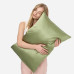 Шелковая наволочка оливковая - MOLODO Silk Pillowcase Forest Moss фото 2
