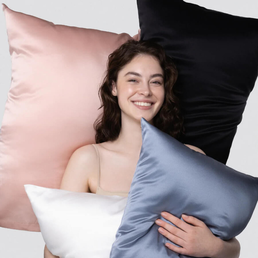Шелковая наволочка синяя - MOLODO Silk Pillowcase Blue фото 4