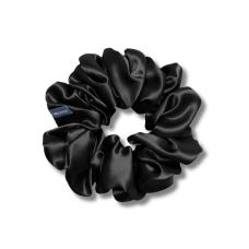 Шелковая резинка для волос чёрная - MOLODO Silk Scrunchie Large Black 