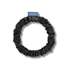 Шелковая резинка для волос чёрная - MOLODO Silk Scrunchie Small Black 