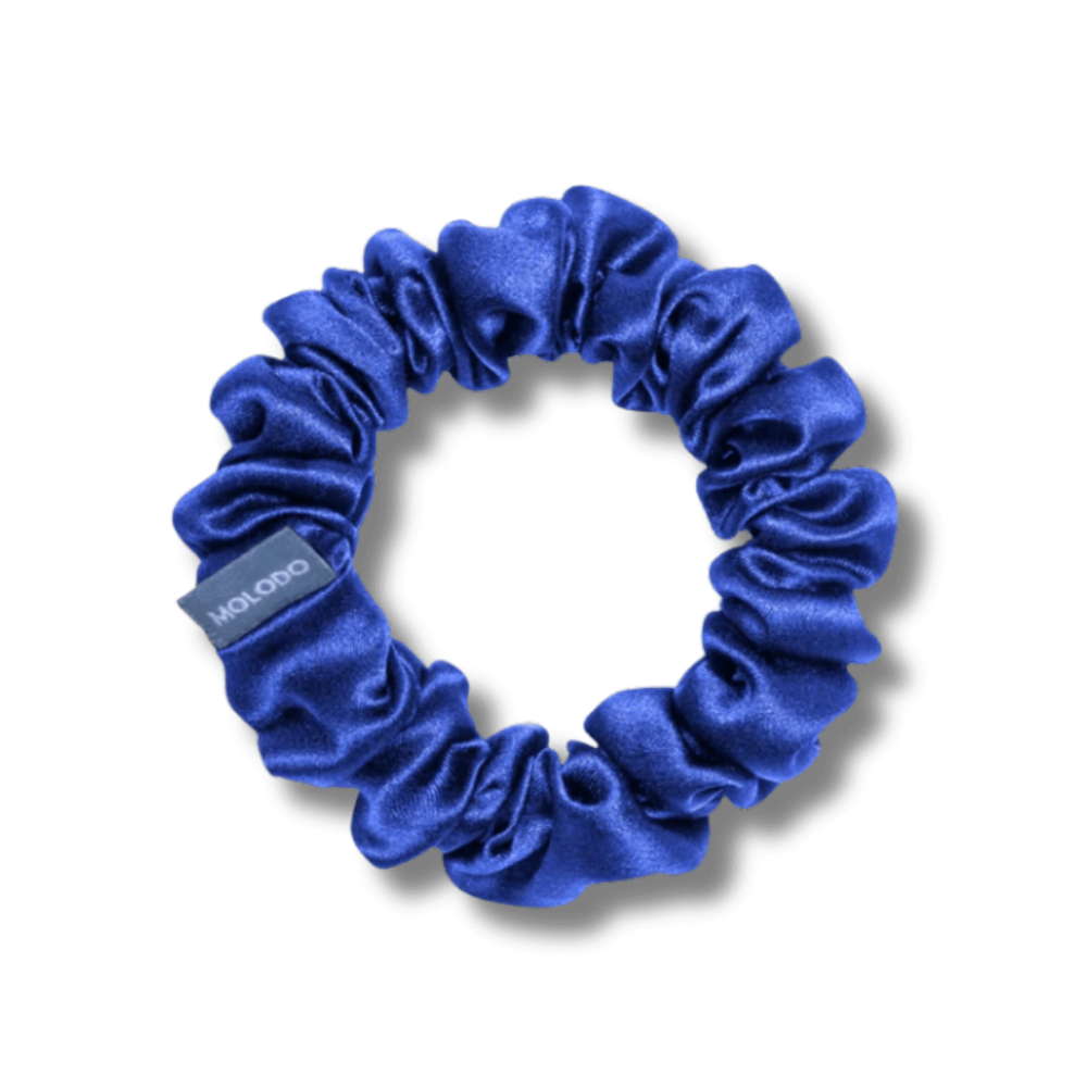Шелковая резинка для волос электрик - MOLODO Silk Scrunchie Medium Electric фото