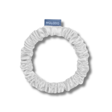 Шелковая резинка для волос молочная - MOLODO Silk Scrunchie Small Off White 