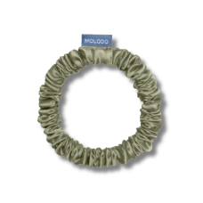 Шелковая резинка для волос оливковая - MOLODO Silk Scrunchie Small Forest Moss 