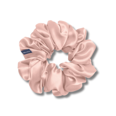 Шелковая резинка для волос пудровая - MOLODO Silk Scrunchie Large Powder Pink 