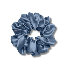Шелковая резинка для волос синяя - MOLODO Silk Scrunchie Large Blue 