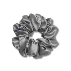 Шелковая резинка для волос серая - MOLODO Silk Scrunchie Large Stone Grey 