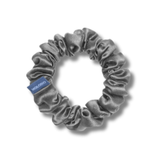 Шелковая резинка для волос серая - MOLODO Silk Scrunchie Medium Stone Grey 