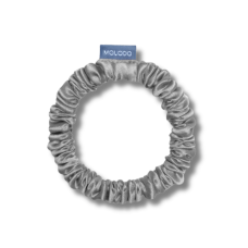 Шелковая резинка для волос серая - MOLODO Silk Scrunchie Small Stone Grey 