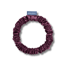 Шелковая резинка для волос сливовая - MOLODO Silk Scrunchie Small Plum 