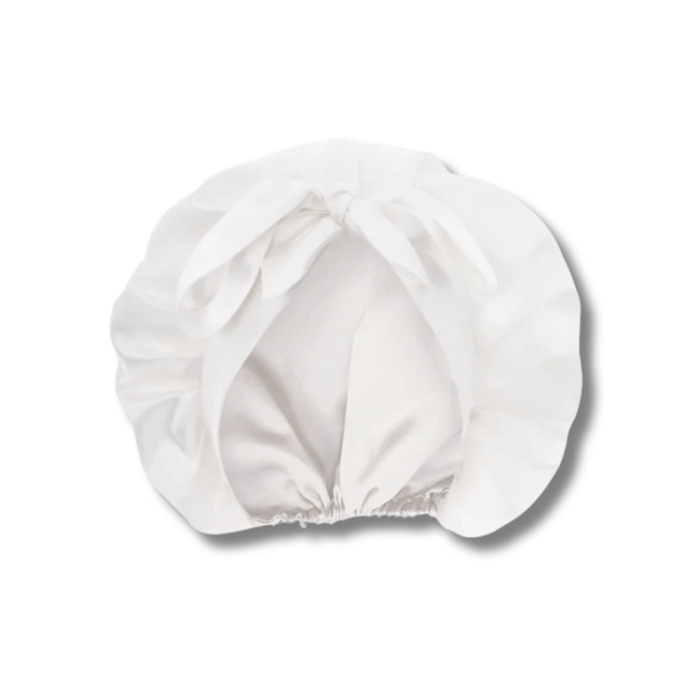 Шовкова шапочка для сну молочна - MOLODO Silk Night Cap Off White фото