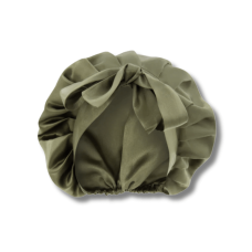 Шелковая шапочка для сна оливковая - MOLODO Silk Night Cap Forest Moss 
