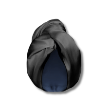 Шелковый тюрбан с микрофиброй чёрный - MOLODO Silk Turban With Microfiber Black 