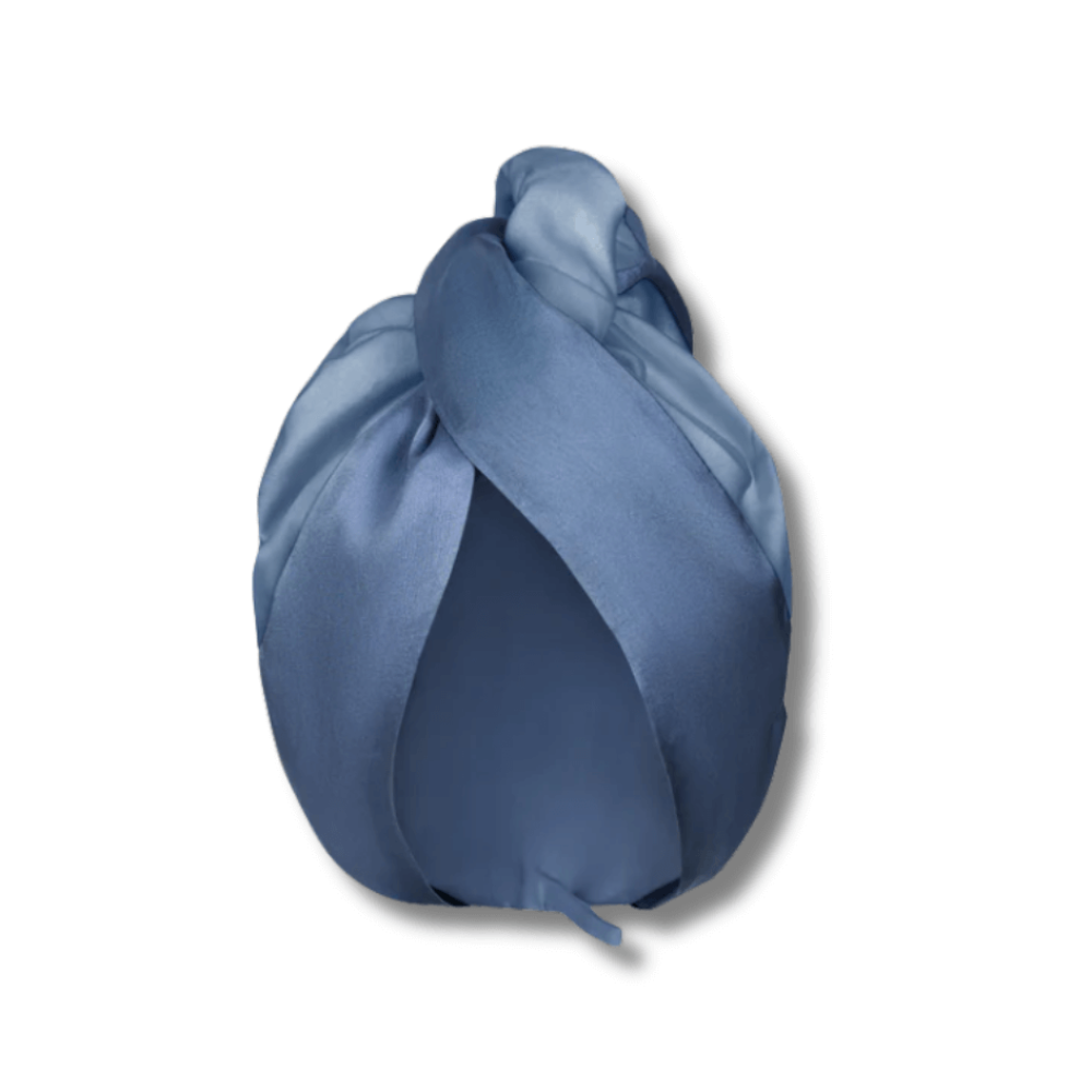 Шовковий тюрбан з мікрофіброю синій - MOLODO Silk Turban With Microfiber Blue фото